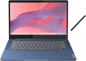 Lenovo Chromebook Slim 14" FHD touchscreen Laptop | MediaTek Kompanio 520  | 4GB DDR4 | 64GB eMMC | Arm Mali-G52 MC1 | Chrome OS | Blue| Bundled with Stylus Pen