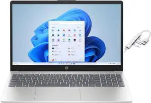 HP 15.6" FHD Laptop | AMD Ryzen 5 7520UBeat i7-1255U) | Integrated AMD Radeon graphics | 16GB RAM DDR5 | 2TB SSD | Windows 11 Home | Bundle with USB 3.0 Hub