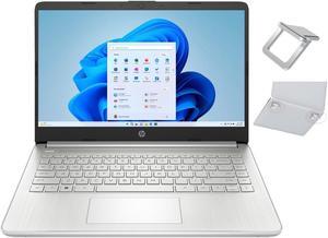 HP 14" HD Laptop | Quad-core Intel Celeron processor | Intel UHD Graphics| HDMI 1.4 | Silver | 4GB RAM | 128GB SSD | Windows 11 S | Bundle with Laptop Stand