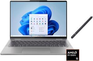 Lenov Yoga 2 IN 1 14" 2K Touchscreen Laptop | AMD Ryzen 5 8640HS(Beat i7-1355U) | AMD Radeon Graphics | Backlit | Fingerprint | 8GB RAM DDR5 | 512GB SSD | Windows 11 Home | Bundle with Stylus Pen