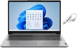 Lenovo IdeaPad 1i 15.6"FHD display  | 12th Generation Intel Core i5-1235U | Intel Iris Xe Graphics | HDMI | Grey  |  8GB RAM  | 512GB SSD  | Windows 11 S | Bundle with USB 3.0 Hub