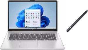 HP 17.3" Touchscreen HD+ (1600 x 900) Display Laptop | AMD Ryzen 5 7530U(Beat i7-1255U) | AMD Radeon Graphics | Webcam | Silver | 32GB RAM | 1024GB SSD | Windows 11 Home | Bundle with Stylus Pen