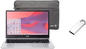 Acer Chromebook 315 15.6 FHD Laptop | Intel Celeron N4500 | Intel UHD Graphics | Built-In Webcam| microSD Card Reader| Silver | 4GB RAM | 64GB SSD | Chrome OS |Bundle with 64GB USB Flash Drive