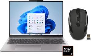 Lenovo Yoga 2-in-1 16 2K Touch Laptop | AMD Ryzen 7 8840HS Beat Intel Ultra 5| AMD Radeon Graphics | Backlit | Fingerprint | 16GB RAM DDR5 | 1024GB SSD | Windows 11 Home | Bundle with Wireless Mouse