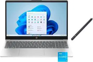 HP 15.6" HD Touch Screen Laptop | Intel Core i3-1215U (Beat Intel Core i5-1155G7) | Intel UHD Graphics | Silver | 32GB RAM | 1024GB SSD | Windows 11 S | Bundle with Stylus Pen