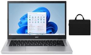 Acer Aspire Go 14" FHD Laptop | Intel Core i3-N305 (Beat Ryzen 5 7520U)| Intel UHD Graphics | Webcam| Silver | 8GB RAM DDR5 | 512GB SSD |Windows 11 S |Bundle with Black Bag