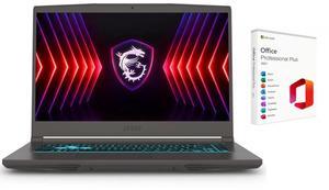 MSI Thin 15.6 inch FHD 144Hz Gaming Laptop | Intel Core i5-13420H(Beat i7-12650H)| NVIDIA GeForce RTX 4060 | Backlit |Grey | 64GB RAM | 2TB SSD |Windows 11 Pro |Bundle with Microsoft Office 2021