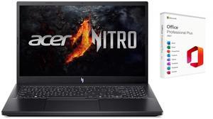 Acer Nitro 15.6" FHD 144Hz Gaming Laptop|AMD Ryzen 5 7535HS(Beat i7 1255U)| NVIDIA GeForce RTX 4050 | Backlit |Copilot | 8GB RAM DDR5 | 512GB SSD |Windows 11 Pro |Bundle with Microsoft Office 2021