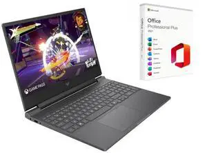 HP Victus 15.6" 144Hz Full HD Gaming Laptop | AMD Ryzen 7 7445HS |NVIDIA GeForce RTX 4050|Copilot |Backlit| 32GB RAM DDR5 | 2TB SSD |Mica Silver |Windows 11 Pro |Bundle with Microsoft Office 2021