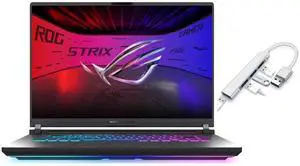 ASUS ROG Strix 16 FHD+ 16:10 165Hz Gaming Laptop |intel i7-14650HX| NVIDIA GeForce RTX 5060 |RGB Backlit|Black| 64GB RAM DDR5 | 2TB SSD |Windows 11 Home |Bundle with USB 3.0 Hub