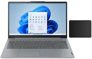Lenovo IdeaPad Slim 3i 15.6" Full HD Laptop | Intel Core i3-N305 | Intel UHD Graphics| Copilot | Webcam| Grey | 8GB RAM | 128GB SSD |Windows 11 S |Bundle with Mouse Pad