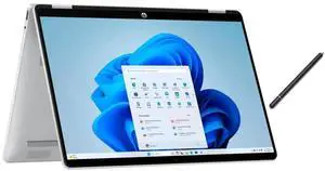 HP OmniBook 5 Flip 2-in-1 14" Full HD+ Touch-Screen Laptop | Intel Core 5 120U|Intel Graphics| Copilot | Webcam| Silver | 8GB RAM DDR5 | 2TB SSD |Windows 11 Home |Bundle with Stylus Pen