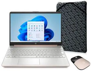 HP 15.6" HD Laptop | AMD Athlon N3050 Processor| AMD Radeon Graphics| Mouse | Sleeve | Microsoft 365 | 4GB RAM | 128GB SSD |Windows 10 S |