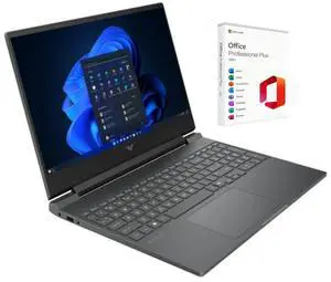 HP Victus 15.6 inch FHD 144Hz Gaming Laptop | Intel Core i5-13420H | NVIDIA GeForce RTX 4050 6GB | Backlit | Mica Silver|  32GB RAM  | 2TB SSD  | Windows 11 Pro | Bundle with Office 2021