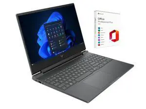 HP Victus 15.6 inch FHD 144Hz Gaming Laptop | Intel Core i5-13420H | NVIDIA GeForce RTX 4050 6GB | Backlit | Mica Silver|  16GB RAM  | 1024GB SSD  | Windows 11 Pro | Bundle with Office 2021