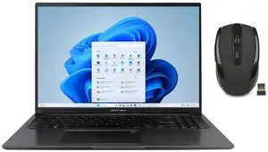 ASUS Vivobook 16" WUXGA 1920 x 1200 Laptop|Intel Core i7-1355U|Intel Iris X graphics|Black|Backlit| 24GB RAM | 2TB SSD |Windows 11 Home |Bundle with Wireless Mouse
