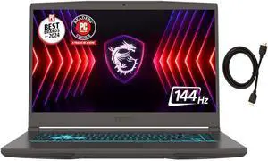 MSI Thin 15.6 144Hz FHD Gaming Laptop|Intel Core i7-13620H Processor|NVIDIA Geforce RTX 4050|Backlit|Black| 16GB RAM | 1024GB SSD |Windows 11 Home |Bundle with HDMI Cable