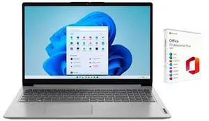 Lenovo IdeaPad 1i 15.6" Full HD Laptop|Intel Core i5-1335U|Intel Iris Xe Graphics|Webcam|Copilot|Grey| 32GB RAM | 1024GB SSD |Windows 11 Pro |Bundle with Office 2021
