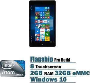 NuVision High Performance 8-inch Full HD IPS Touchscreen Premium Tablet| Intel Atom x5-Z8300| Quad-Core Processor| 32GB eMMC| 2GB RAM| micro HDMI| Bluetooth 4.0| Windows 10| silver