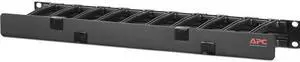 Horizontal Cable Manager, 1U x 4" Deep, Single-Sided with Cover