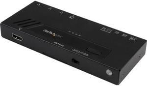 StarTech.com 4-Port HDMI Automatic Video Switch - 4K 2x1 HDMI Switch with Fast Switching, Auto-sensing and Serial Control