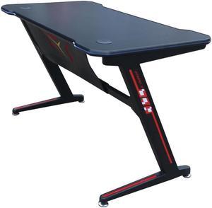 JR100ZViscoLogic Gaming Desk Computer Table Z Shape Sports Racing Table with LED Lights