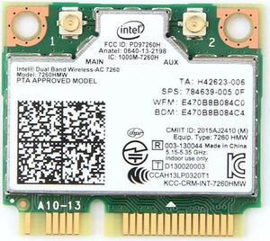 Dual Band Wireless Intel 7260 7260HMW 867M BT4.0 802.11ac Mini PCI-E Wifi Card