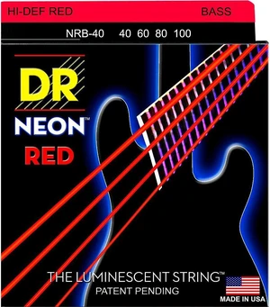 DR Strings Hi-Def NEON Red Coated Lite Bass Strings (40-100) DR Strings Hi-Def NEON Red Coated Lite Bass Strings (40-100)