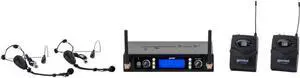 Gemini UHF-6200HL Dual Headset With Detachable Lavalier Wireless System