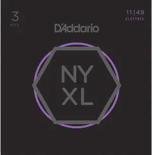 D'Addario NYXL1149 Medium 3-Pack Electric Guitar Strings