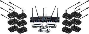VocoPro Digital-Conference-12 Twelve Channel UHF Wireless Conference Microphone System