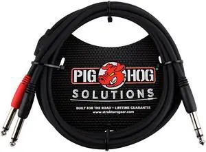 6-in Y Cable, Stereo 3.5mm (Male) -Dual RCA (Female)