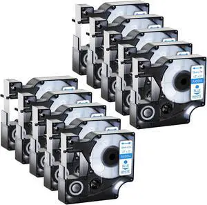 GREENCYCLE 10 Pack Compatible for DYMO D1 Label Maker Refill 45014 S0720540 Blue on White, 1/2 Inch x 23 Ft for DYMO LabelManager 160 280 210D 360D 420P Wireless PnP 220P 260P 500TS 450DUO GREENCYCLE 10 Pack Compatible for DYMO D1 Label Maker Refill 45014 S0720540 Blue on White, 1/2 Inch x 23 Ft for DYMO LabelManager 160 280 210D 360D 420P Wireless PnP 220P 260P 500TS 450DUO