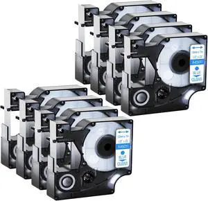 GREENCYCLE 8 Pack Compatible for DYMO D1 Label Maker Refill 45011 S0720510 Blue on Clear, 1/2 Inch x 23 Ft for DYMO LabelManager 160 280 210D 360D 420P Wireless PnP 220P 260P 500TS 450DUO GREENCYCLE 8 Pack Compatible for DYMO D1 Label Maker Refill 45011 S0720510 Blue on Clear, 1/2 Inch x 23 Ft for DYMO LabelManager 160 280 210D 360D 420P Wireless PnP 220P 260P 500TS 450DUO