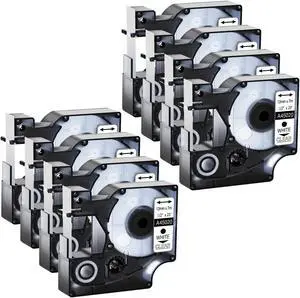 GREENCYCLE 8 Pack Compatible for DYMO D1 Label Maker Refill 45020 S0720600 White on Clear, 1/2 Inch x 23 Ft for DYMO LabelManager 160 280 210D 360D 420P Wireless PnP 220P 260P 500TS 450DUO GREENCYCLE 8 Pack Compatible for DYMO D1 Label Maker Refill 45020 S0720600 White on Clear, 1/2 Inch x 23 Ft for DYMO LabelManager 160 280 210D 360D 420P Wireless PnP 220P 260P 500TS 450DUO