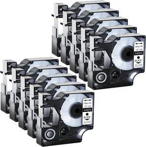 GREENCYCLE 10 Pack Compatible for DYMO D1 Label Maker Refill 45010 S0720500 Black on Clear, 1/2 Inch x 23 Ft for DYMO LabelManager 160 280 210D 360D 420P Wireless PnP 220P 260P 500TS 450DUO GREENCYCLE 10 Pack Compatible for DYMO D1 Label Maker Refill 45010 S0720500 Black on Clear, 1/2 Inch x 23 Ft for DYMO LabelManager 160 280 210D 360D 420P Wireless PnP 220P 260P 500TS 450DUO