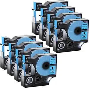 GREENCYCLE 8 Pack Compatible for DYMO D1 Label Maker Refill 45016 S0720560 Black on Blue, 1/2 Inch x 23 Ft for DYMO LabelManager 160 280 210D 360D 420P Wireless PnP 220P 260P 500TS 450DUO GREENCYCLE 8 Pack Compatible for DYMO D1 Label Maker Refill 45016 S0720560 Black on Blue, 1/2 Inch x 23 Ft for DYMO LabelManager 160 280 210D 360D 420P Wireless PnP 220P 260P 500TS 450DUO