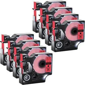 GREENCYCLE 8 Pack Compatible for DYMO D1 Label Maker Refill 45017 S0720570 Black on Red, 1/2 Inch x 23 Ft for DYMO LabelManager 160 280 210D 360D 420P Wireless PnP 220P 260P 500TS 450DUO GREENCYCLE 8 Pack Compatible for DYMO D1 Label Maker Refill 45017 S0720570 Black on Red, 1/2 Inch x 23 Ft for DYMO LabelManager 160 280 210D 360D 420P Wireless PnP 220P 260P 500TS 450DUO