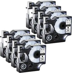 GREENCYCLE 8 Pack Compatible for DYMO D1 Label Maker Refill 45013 S0720530 Black on White, 1/2 Inch x 23 Ft for DYMO LabelManager 160 280 210D 360D 420P Wireless PnP 220P 260P 500TS 450DUO GREENCYCLE 8 Pack Compatible for DYMO D1 Label Maker Refill 45013 S0720530 Black on White, 1/2 Inch x 23 Ft for DYMO LabelManager 160 280 210D 360D 420P Wireless PnP 220P 260P 500TS 450DUO
