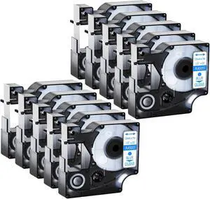GREENCYCLE 10 Pack Compatible for DYMO D1 Label Maker Refill 45011 S0720510 Blue on Clear, 1/2 Inch x 23 Ft for DYMO LabelManager 160 280 210D 360D 420P Wireless PnP 220P 260P 500TS 450DUO GREENCYCLE 10 Pack Compatible for DYMO D1 Label Maker Refill 45011 S0720510 Blue on Clear, 1/2 Inch x 23 Ft for DYMO LabelManager 160 280 210D 360D 420P Wireless PnP 220P 260P 500TS 450DUO