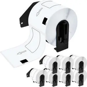GREENCYCLE 8 Roll DK-1202 DK1202 Die-Cut Address Labels 2.4'' x 3.9'' (62 mm x 100 mm) Compatible for Brother QL-1050 QL-1050N QL-1060N QL-1100 QL-1110NWB, 300 Labels/Roll,with Cartridge Frame