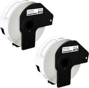 GREENCYCLE 2 Roll DK-1201 DK1201 Die-Cut Address Labels 1.14" x 3.5" (29 mm x 90 mm) Compatible for Brother QL-1050 QL-1050N QL-1060N QL-1100 QL-1110NWB, 400 Labels/Roll,with Cartridge Frame