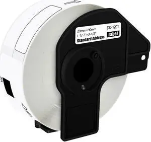 GREENCYCLE 100 Roll DK-1201 DK1201 Die-Cut Address Labels 1.14" x 3.5" (29 mm x 90 mm) Compatible for Brother QL-1050 QL-1050N QL-1060N QL-1100 QL-1110NWB, 400 Labels/Roll,with Cartridge Frame