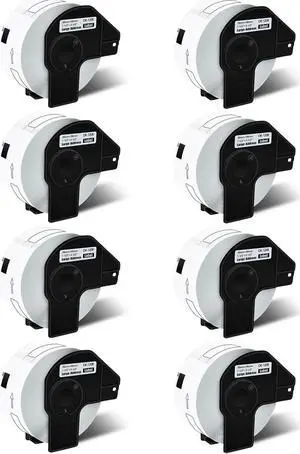 GREENCYCLE 8 Rolls DK-1208 DK1208 Die-Cut Address Labels 1-1/2" x 3-1/2" (38 mm x 90 mm) Compatible for Brother QL-1050 QL-1050N QL-1060N QL-1100 QL-1110NWB, 400 Labels/Roll,with Cartridge Frame