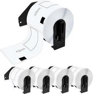 GREENCYCLE 5 Roll DK-1202 DK1202 Die-Cut Address Labels 2.4'' x 3.9'' (62 mm x 100 mm) Compatible for Brother QL-1050 QL-1050N QL-1060N QL-1100 QL-1110NWB, 300 Labels/Roll,with Cartridge Frame