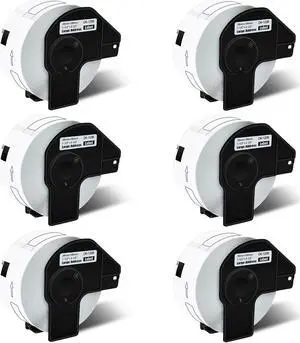 GREENCYCLE 6 Rolls DK-1208 DK1208 Die-Cut Address Labels 1-1/2" x 3-1/2" (38 mm x 90 mm) Compatible for Brother QL-1050 QL-1050N QL-1060N QL-1100 QL-1110NWB, 400 Labels/Roll,with Cartridge Frame