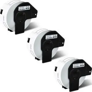 GREENCYCLE 3 Rolls DK-1208 DK1208 Die-Cut Address Labels 1-1/2" x 3-1/2" (38 mm x 90 mm) Compatible for Brother QL-1050 QL-1050N QL-1060N QL-1100 QL-1110NWB, 400 Labels/Roll,with Cartridge Frame