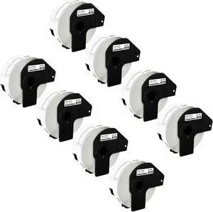 GREENCYCLE 8 Roll DK-1201 DK1201 Die-Cut Address Labels 1.14" x 3.5" (29 mm x 90 mm) Compatible for Brother QL-1050 QL-1050N QL-1060N QL-1100 QL-1110NWB, 400 Labels/Roll,with Cartridge Frame