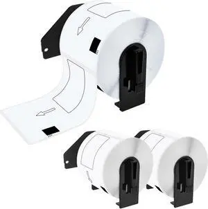 GREENCYCLE 3 Roll DK-1202 DK1202 Die-Cut Address Labels 2.4'' x 3.9'' (62 mm x 100 mm) Compatible for Brother QL-1050 QL-1050N QL-1060N QL-1100 QL-1110NWB, 300 Labels/Roll,with Cartridge Frame