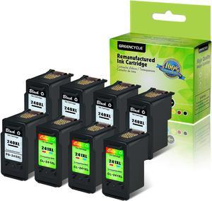 GREENCYCLE 8 Pack Ink Cartridge Compatible Set PG-240XL CL-241XL (5 Black & 3 Color)  for Canon PIXMA MX452 MX472 MG2220 MG3220 Printer,With Chip